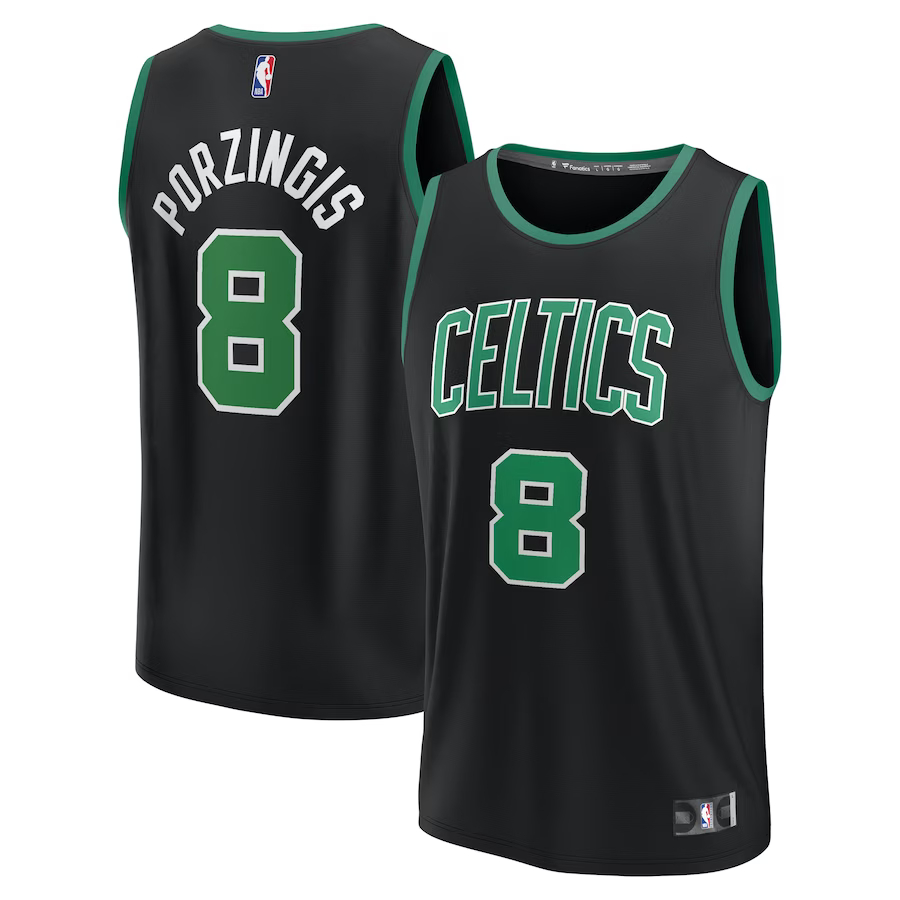Boston Celtics #8 Kristaps Porzingis Black 2023-2024 Statement Editon Swingman Jersey 24K22E5K